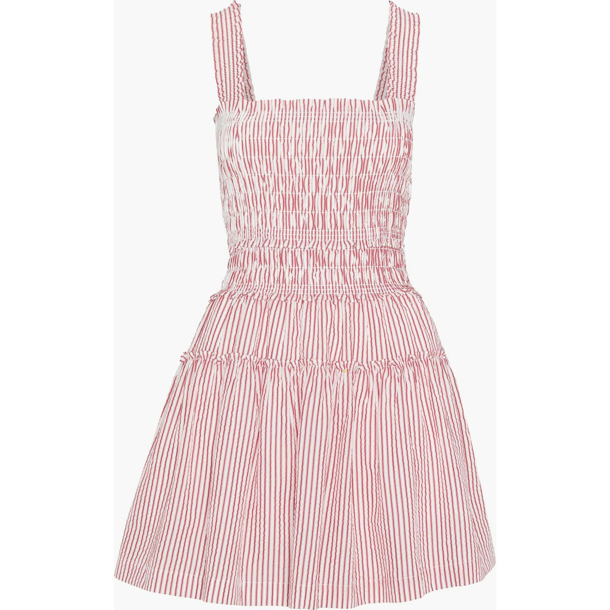 The Azalea Mini Nap Dress - Red Ticking Stripe