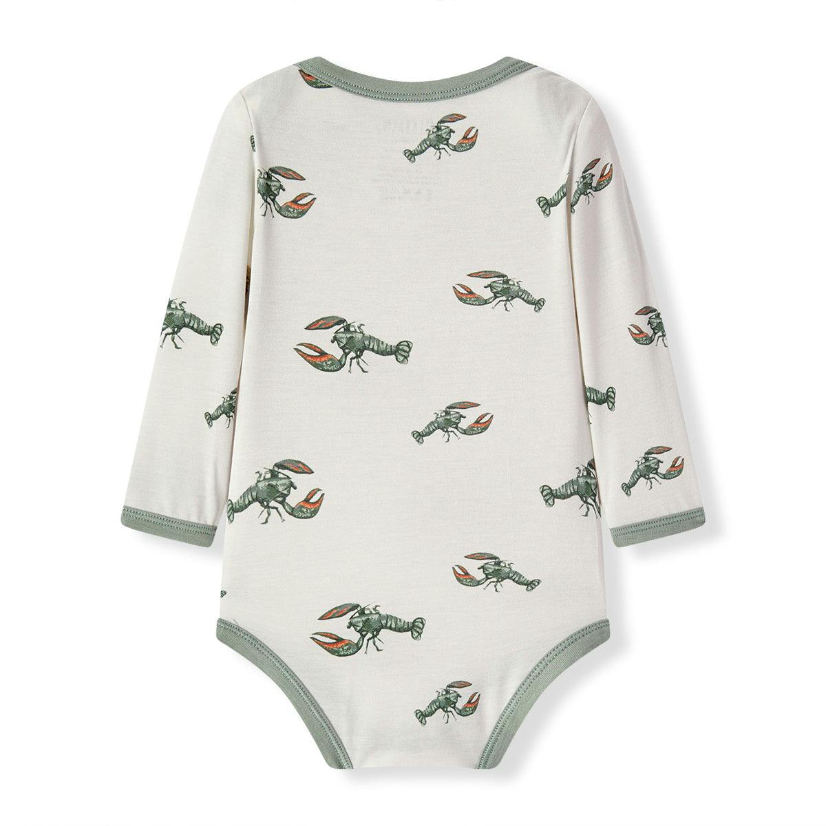 Mint Lobster Luxe Stretch Long Sleeve One Piece
