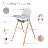 Children of Design 6 in 1 Classic High Chair with Cushion