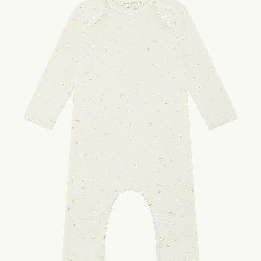 Brooklyn Star & Crown Romper - Natural