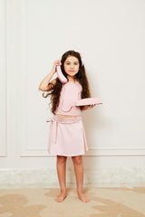 Klara Wrap Skirt Satin Ballet Pink