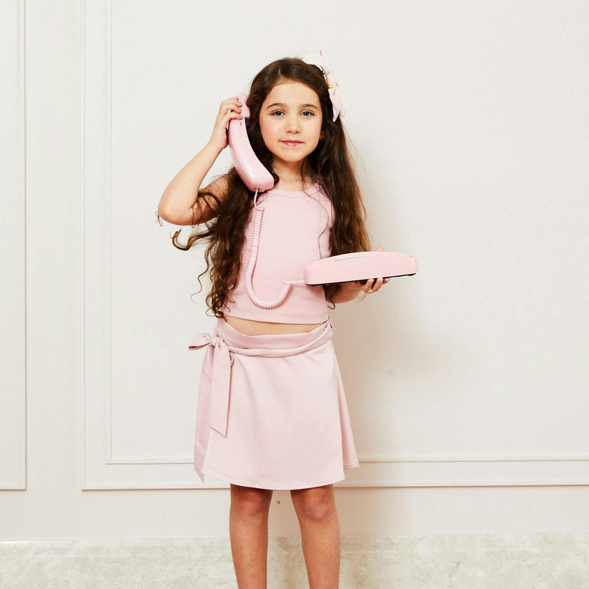 Klara Wrap Skirt Satin Ballet Pink