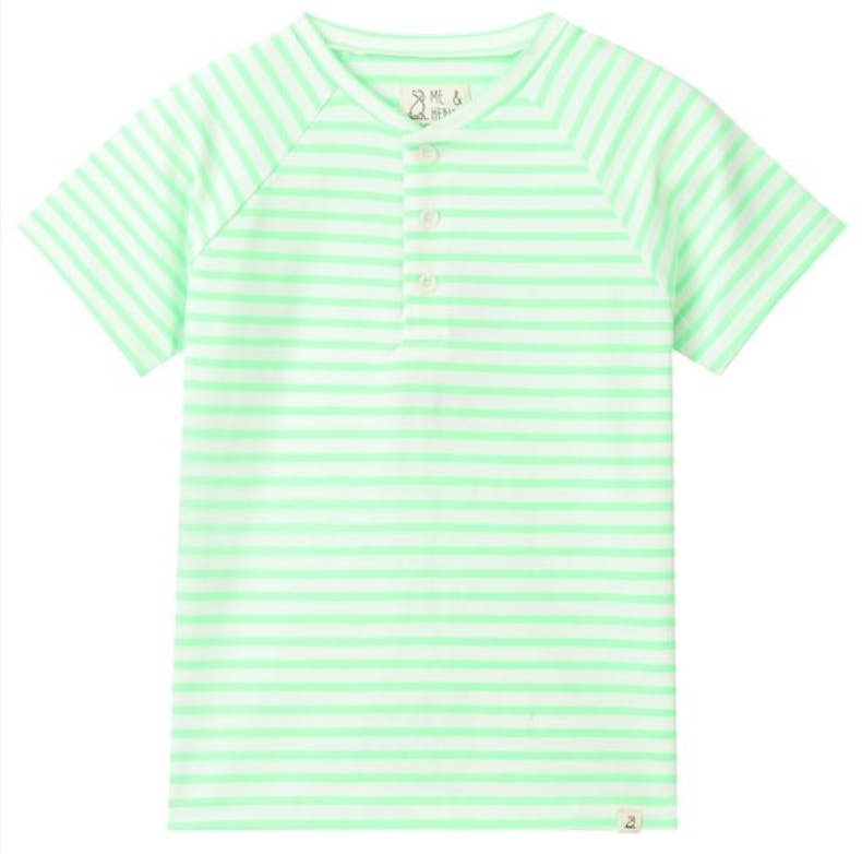 FRIGAT NEON GREEN Stripe Henley