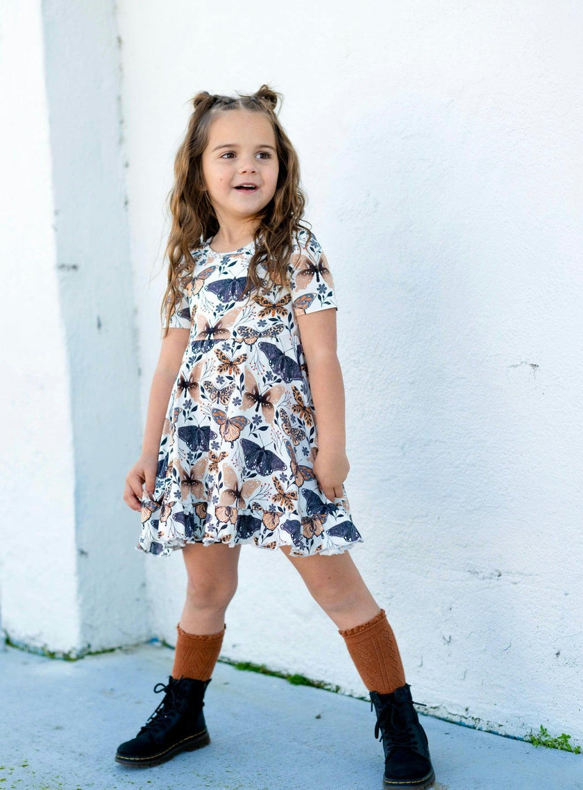 Flutter Shortsleeve Twirl Dress
