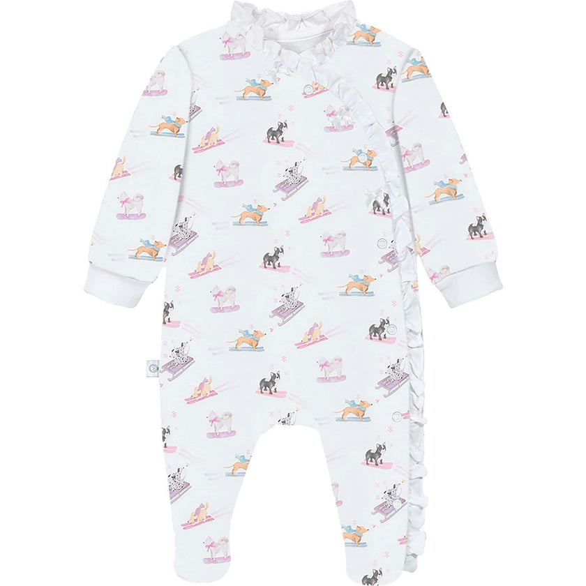 Ski Pups Girl Pima Cotton Baby One-Piece Pajamas