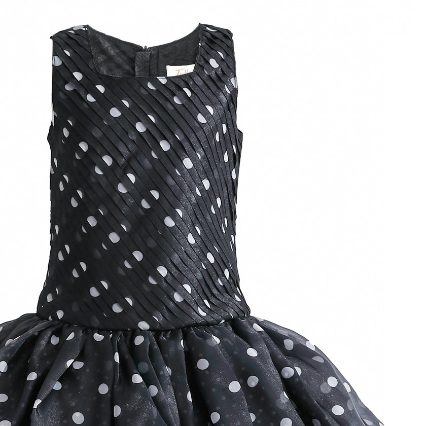 Black Calivra Polka Dot Dress