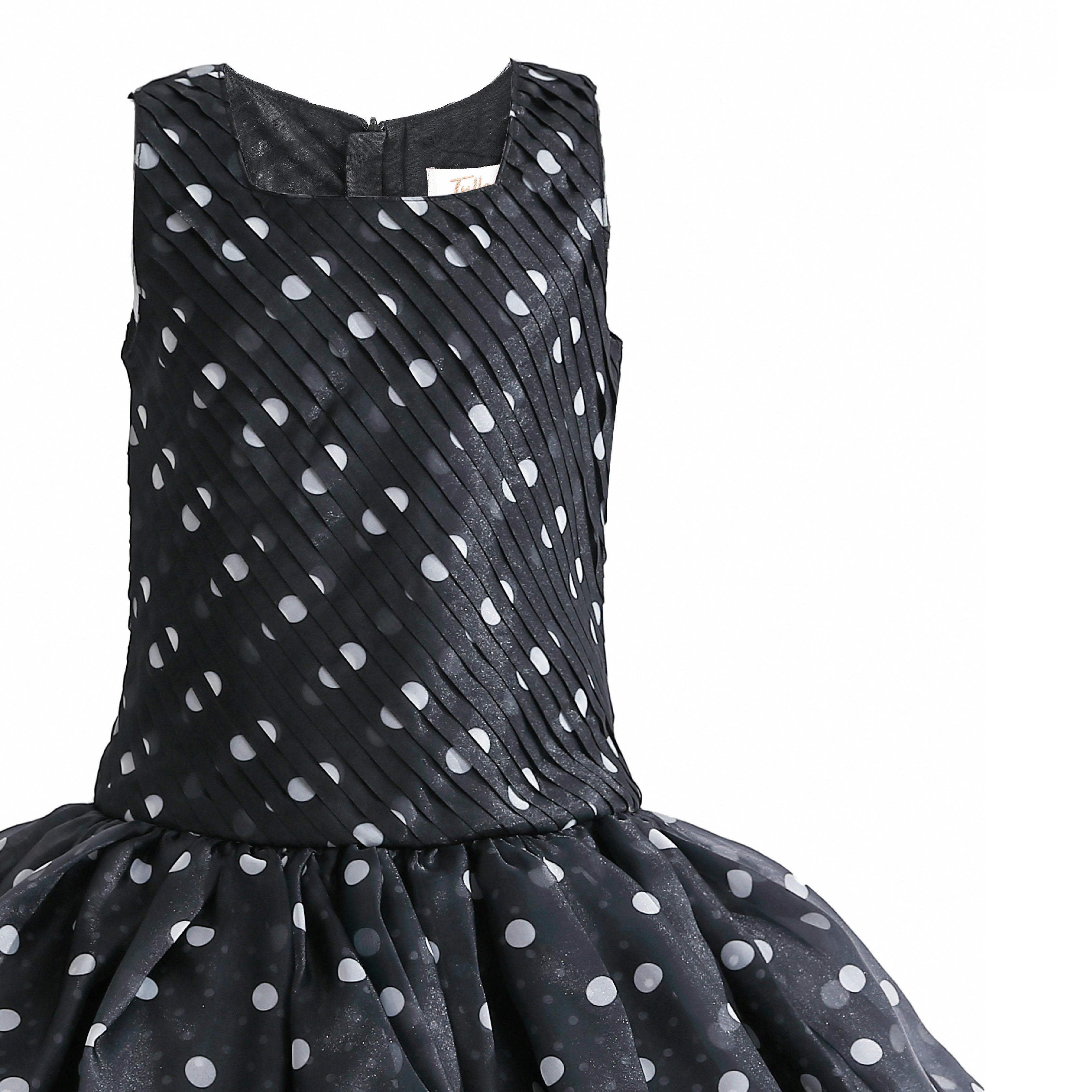 Black Calivra Polka Dot Dress