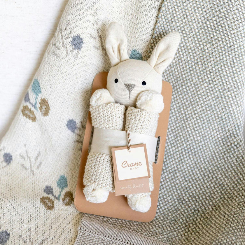 Avery Organic Cotton Lovey Blanket (Ollie the Bunny)
