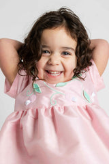 Dupioni Dress With Flower Vines