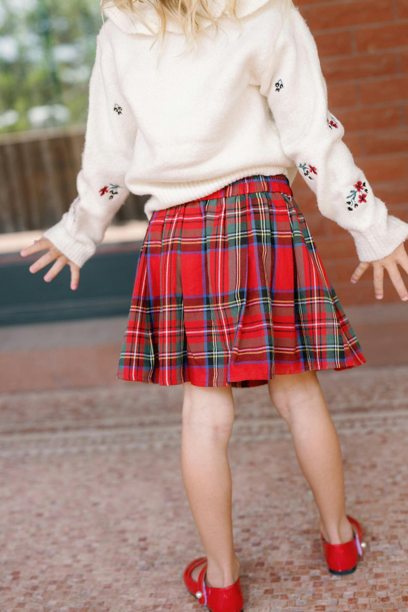 Mini Addison Skort in Holiday Plaid