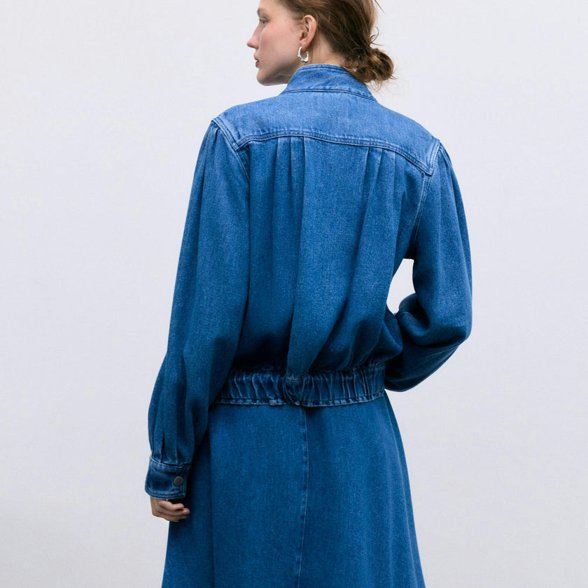 TNS Tencel Woman Skirt Mid Denim