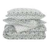 Floral Reversible Comforter Set, Blue