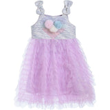 Tulle Silhouette Bow Pom Dress