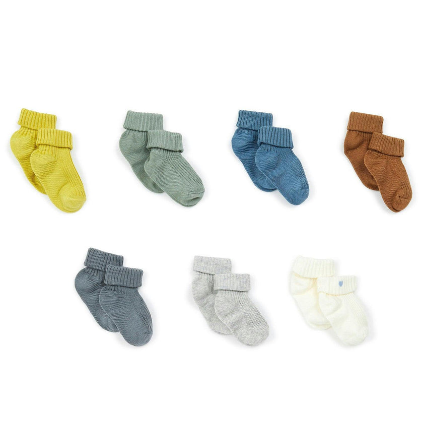 BONTON Days of the Week Baby Socks, Cool