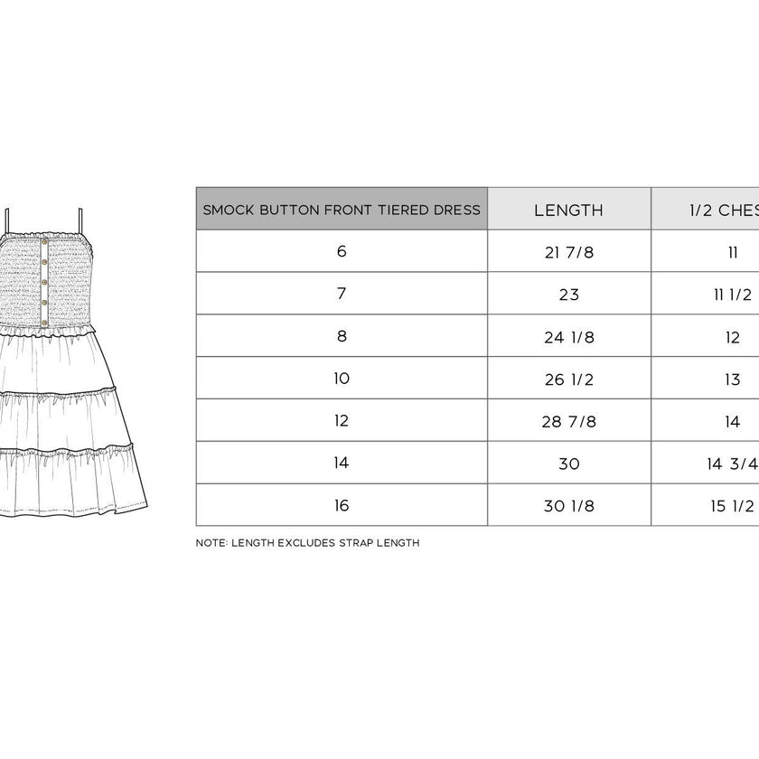 Smock Button Front Tiered Dress