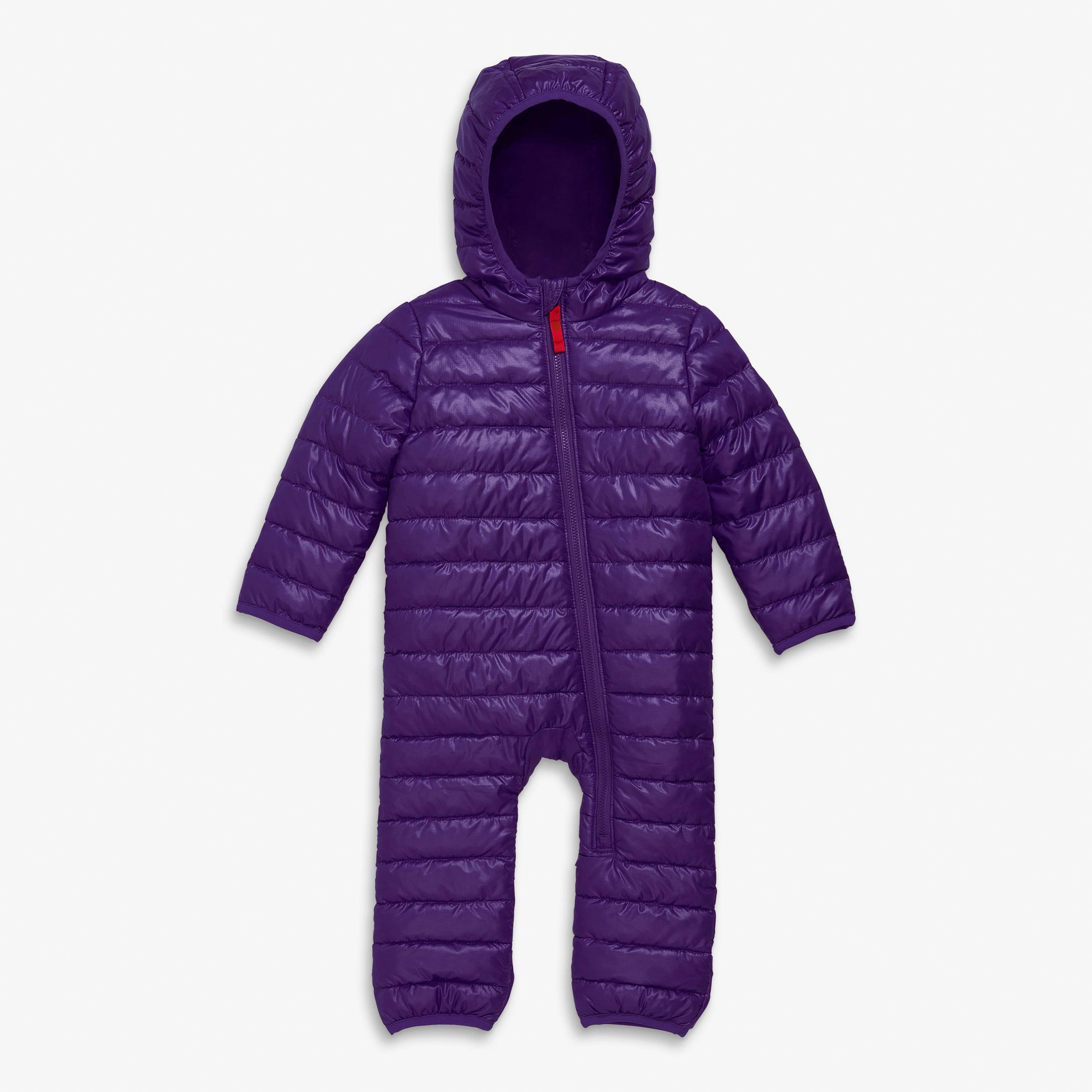 Baby lightweight puffer suit in solids