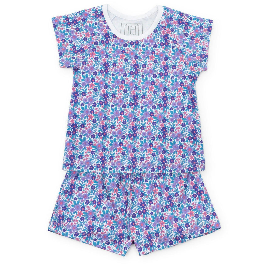 Emery Girls' Short Set - Blackberry Floral