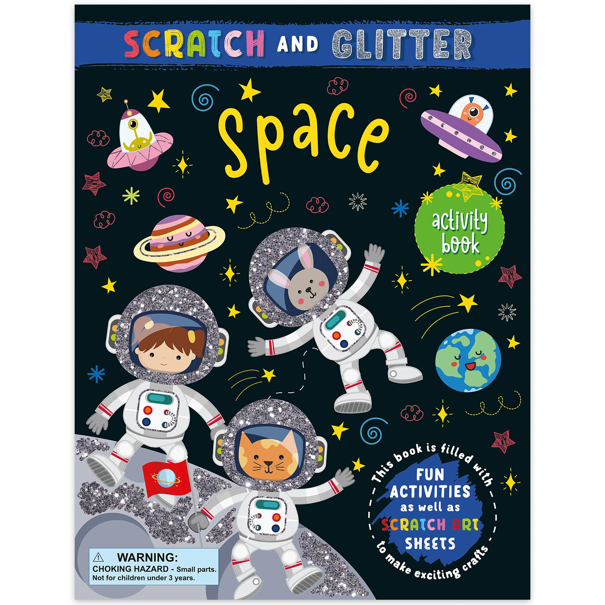 Scratch & Glitter Activity Book: Space