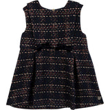 TARTINE ET CHOCOLAT BABY SLEEVELESS PLAID DRESS - MARINE