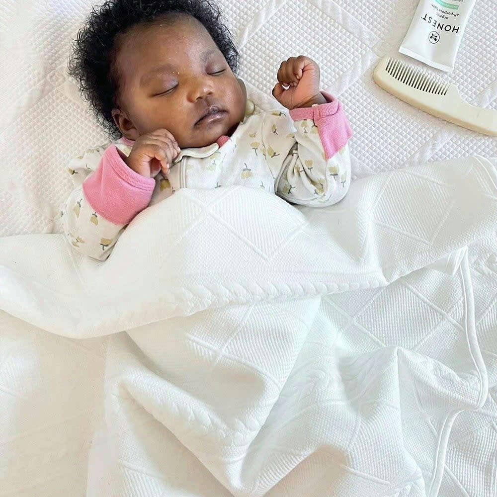 White Knit Blanket