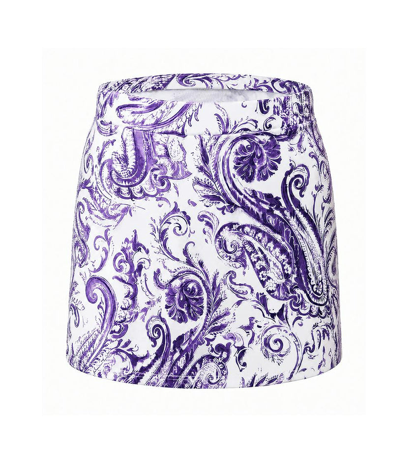 simple skirt orchid paisley