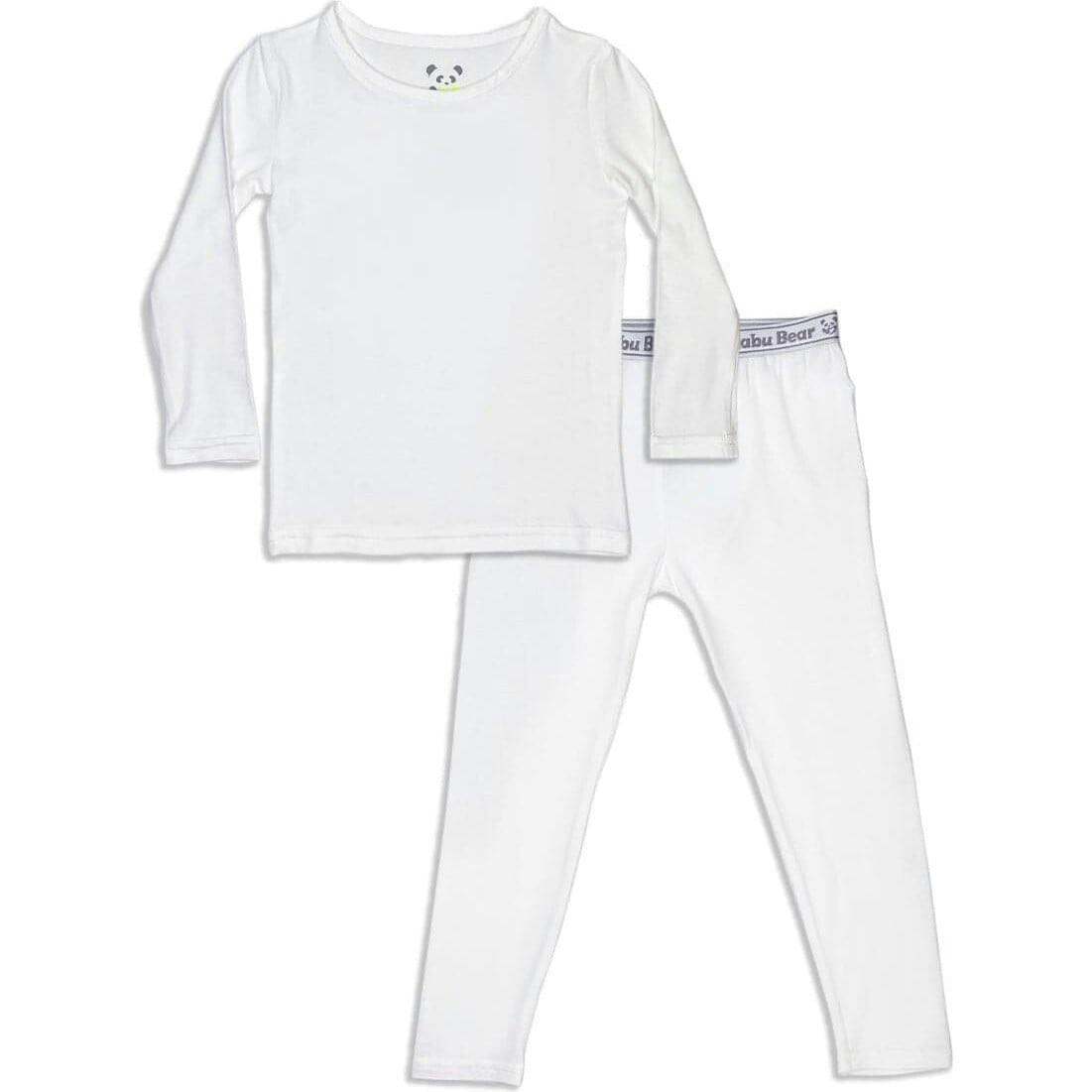 Milk White Bamboo Kids Pajamas