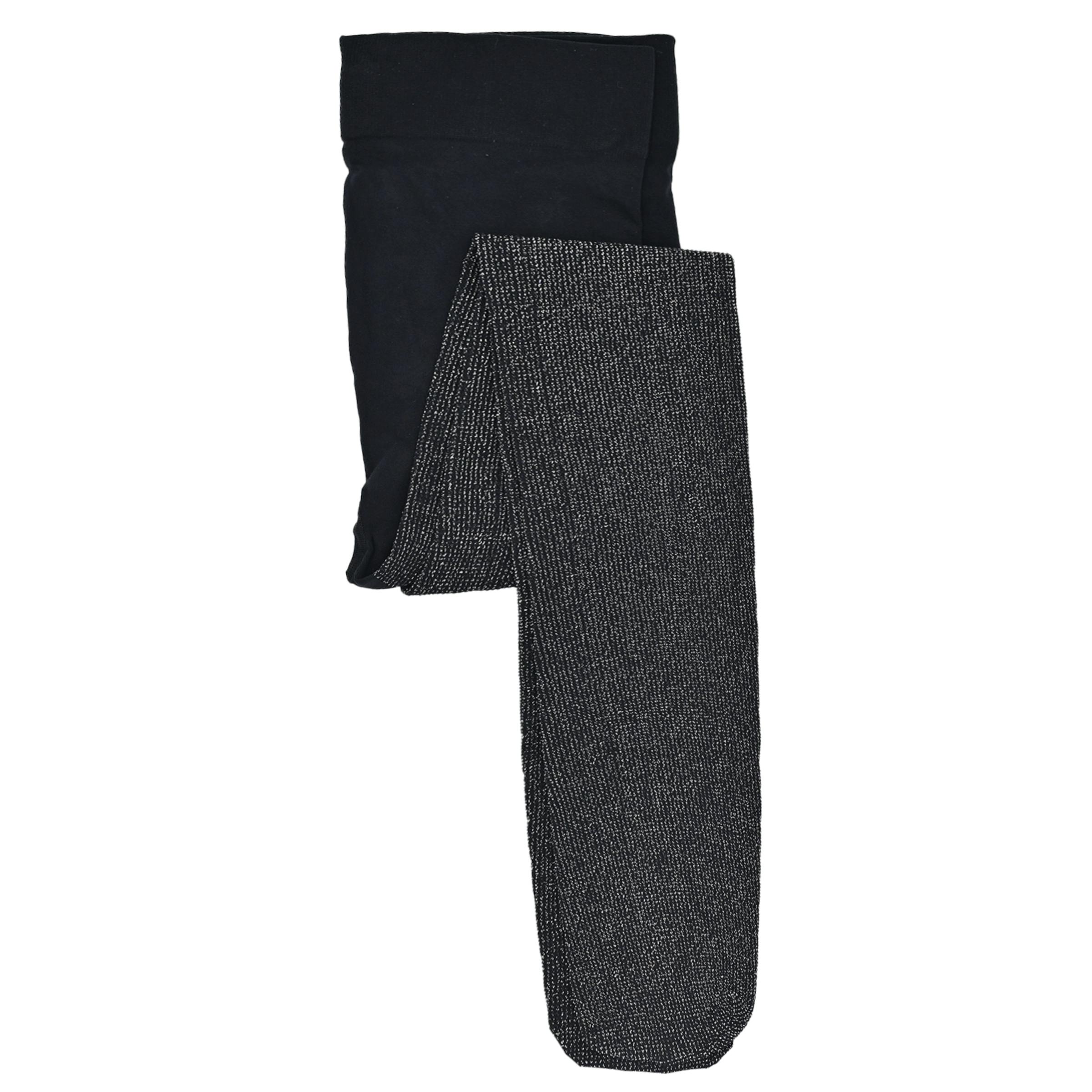 Black Sparkled Cotton Tights