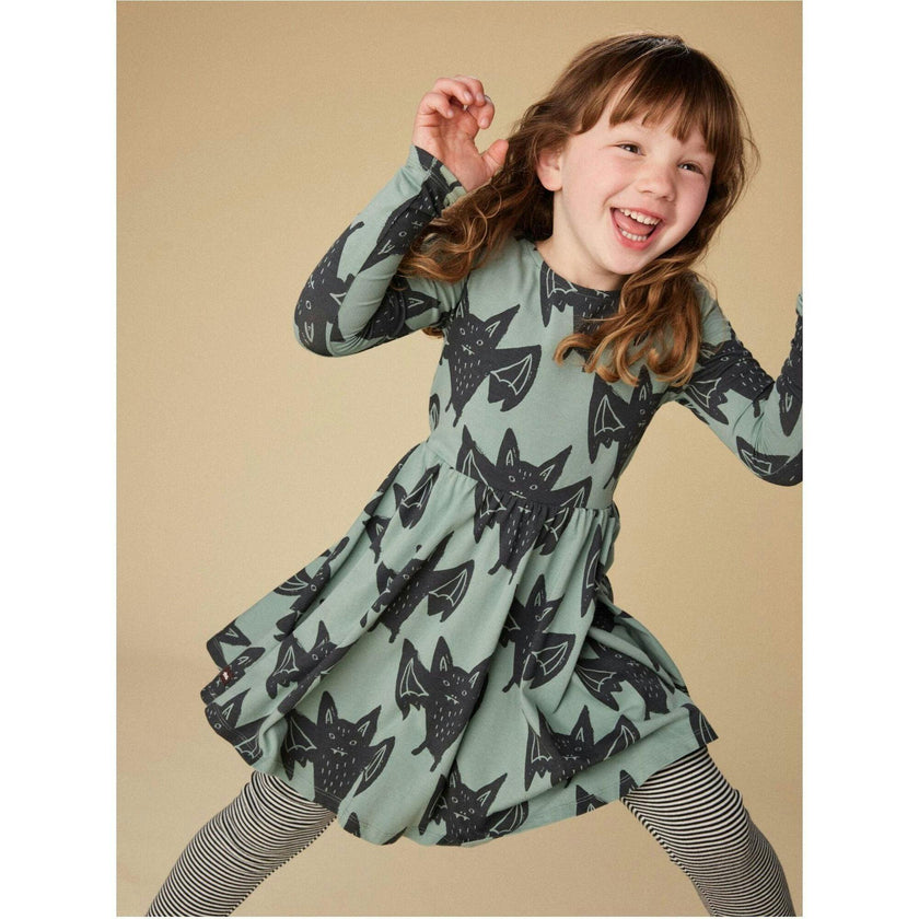 Printed Ballet Dress, Green