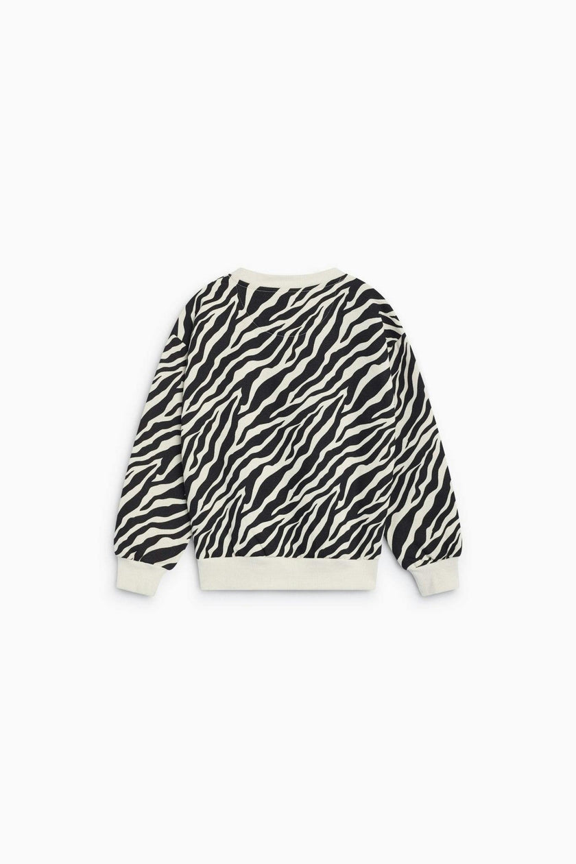 TNS Logo Sweatshirt Zebra Print