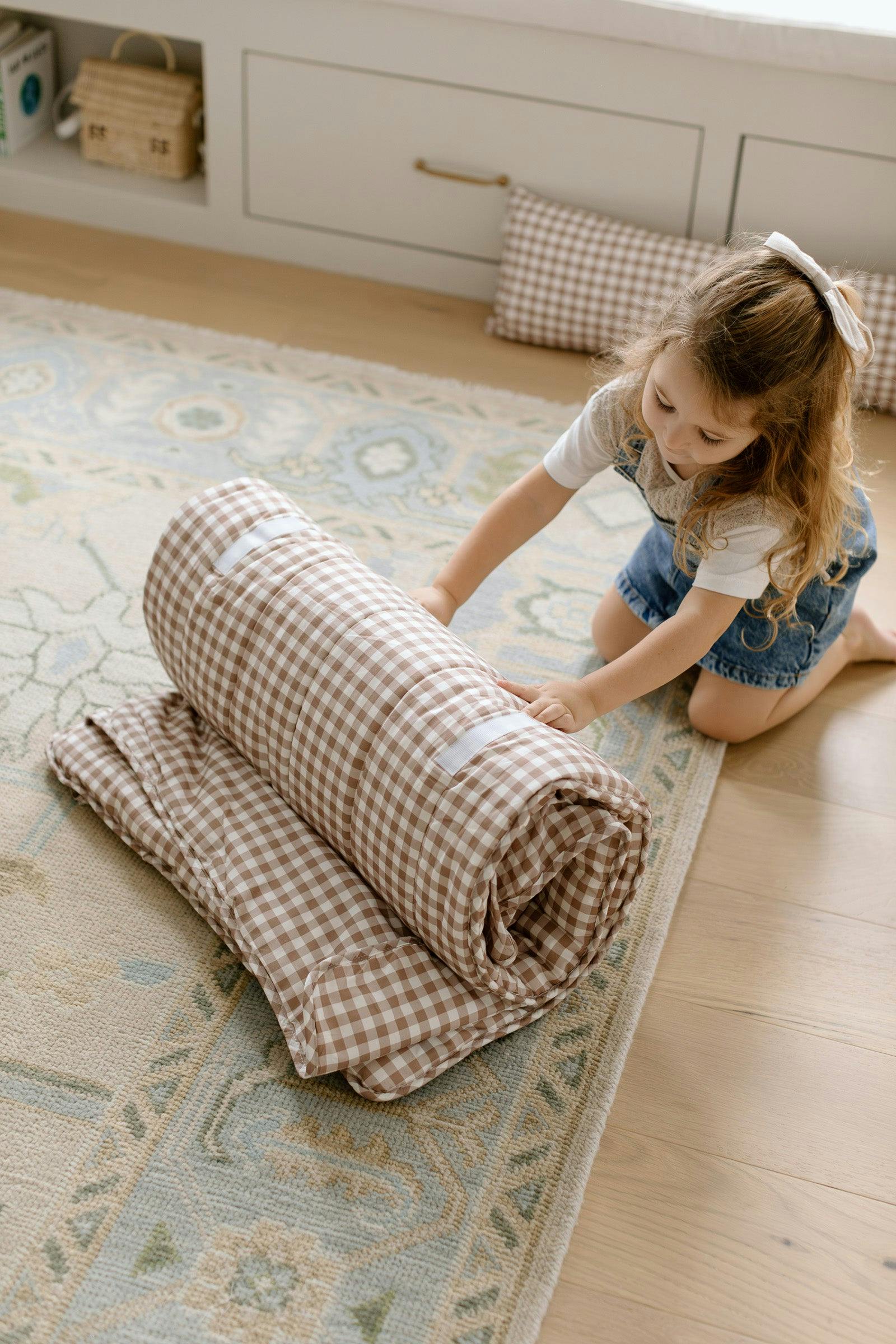 Organic Toddler Nap Roll-N-Rest Mat Set