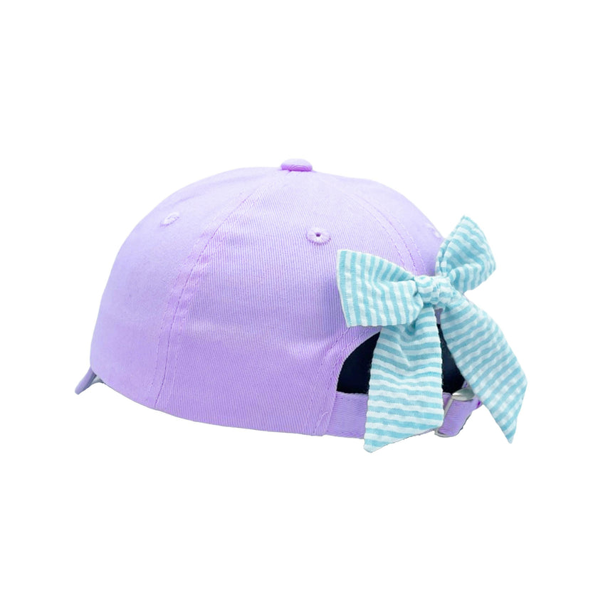 Lavender Mermaid Bow Baseball Hat - Baby & Youth