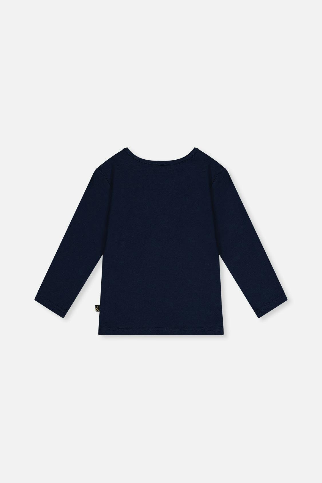 Organic Cotton T-Shirt Royal Blue And Pink