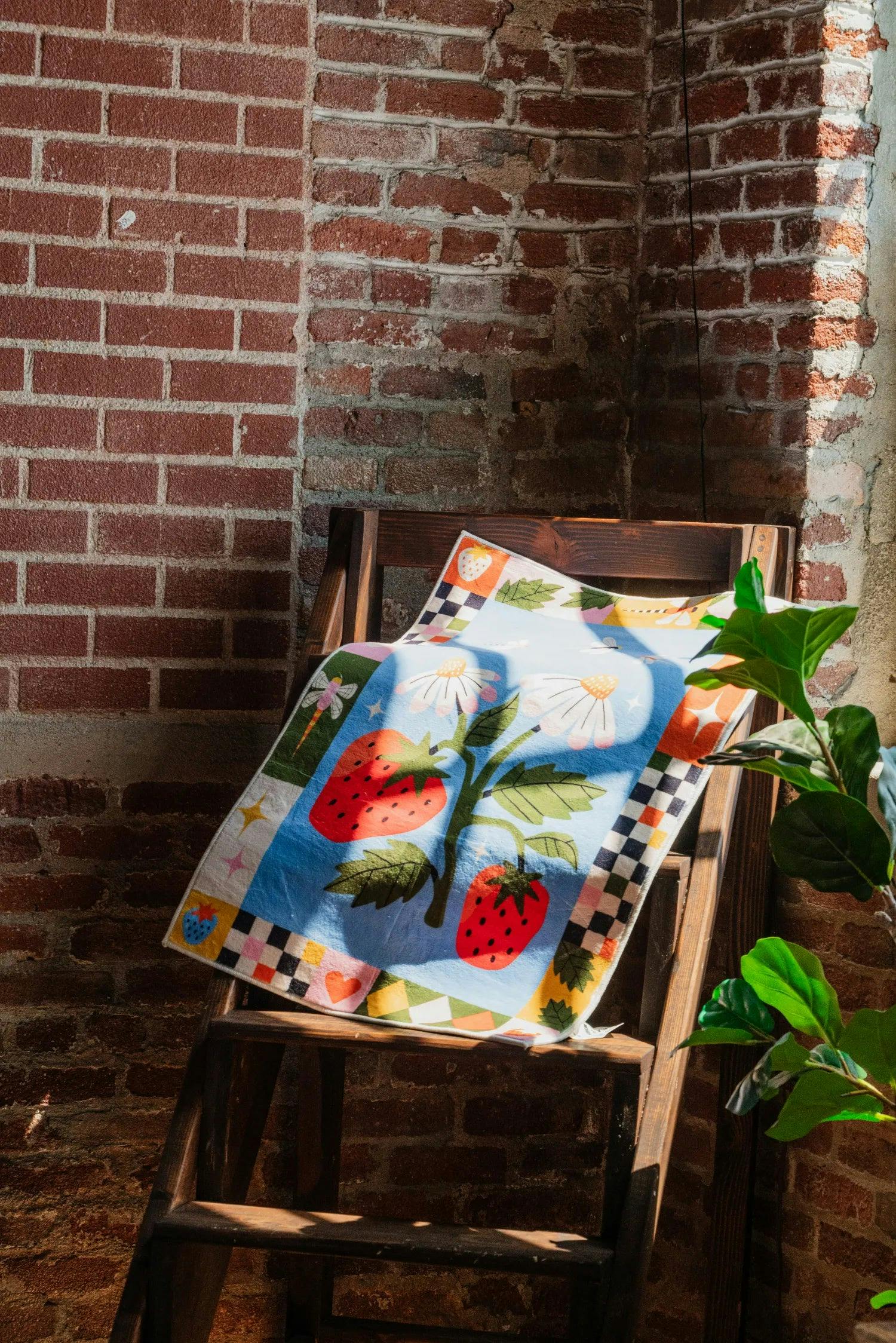 Strawberry Patch Magic Rug by Megan Roy