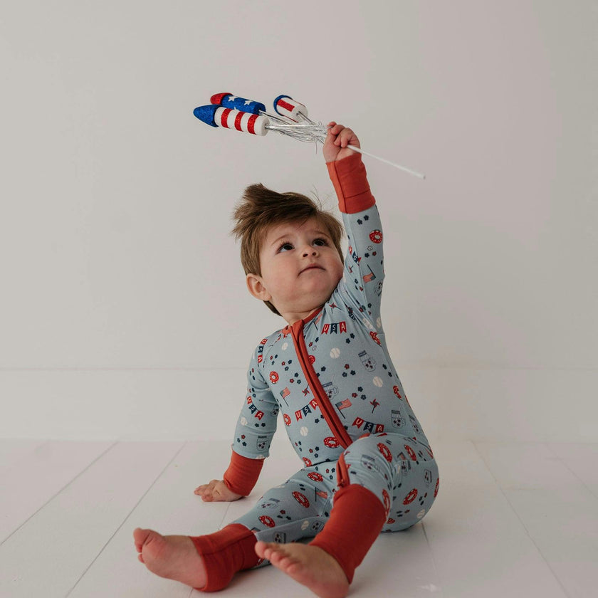 Baby Girl Long Sleeve Zip Romper in Summer USA