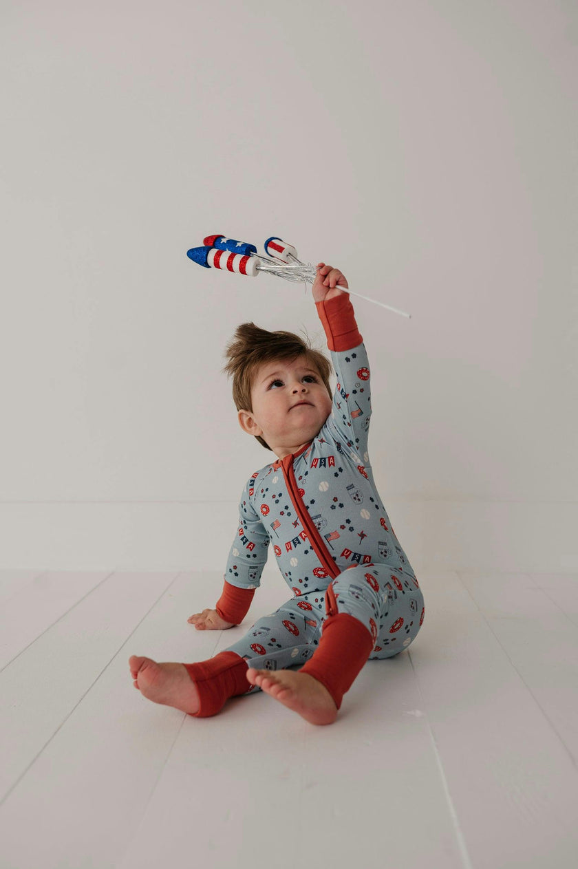 Baby Girl Long Sleeve Zip Romper in Summer USA