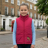 Richmond Embroidered Girl's Vest - Pink Pony