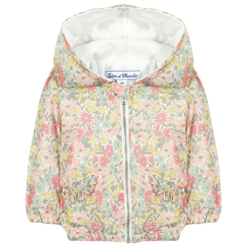 TARTINE ET CHOCOLAT Liberty Floral Baby Jacket - Blanc