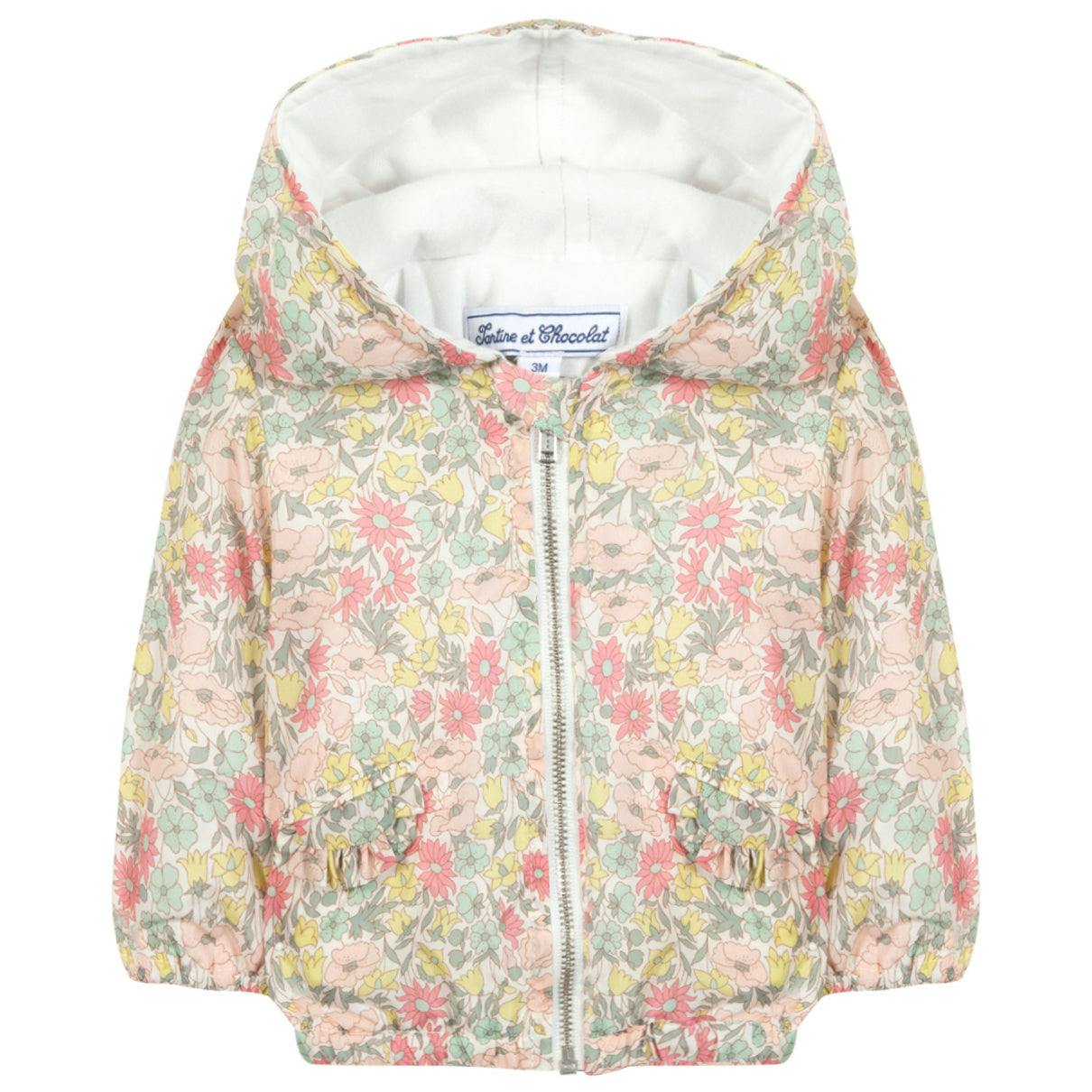 TARTINE ET CHOCOLAT Liberty Floral Baby Jacket - Blanc