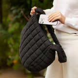 Cloud 9 Puffer Crossbody Bag - Black