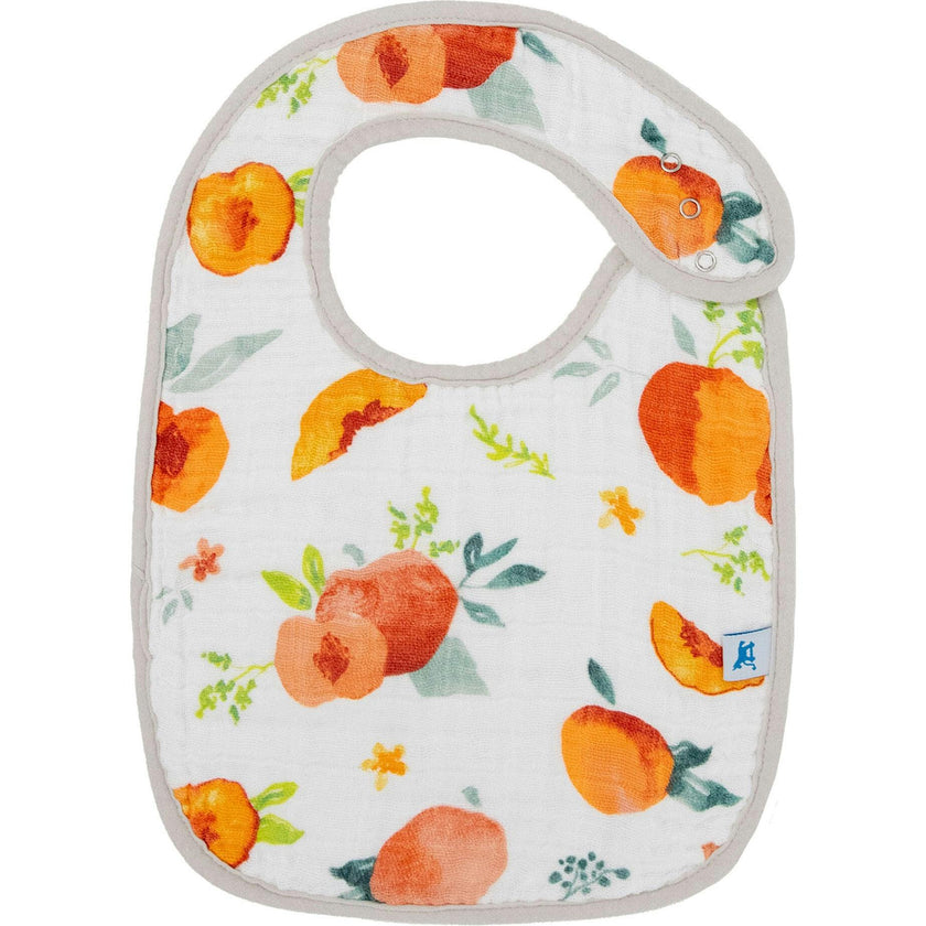 Cotton Muslin Classic Bib 3 Pack - Georgia Peach