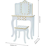 Teamson Kids Wooden Polka Dot 2-pc. Play Vanity