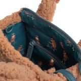 Sherpa Tote Bag – Cozy, Colorful & Convertible with Matching Coin Purse, Skating Sloths