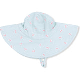 Tiny Cherry Stripe - Wide Brim Sun Hat