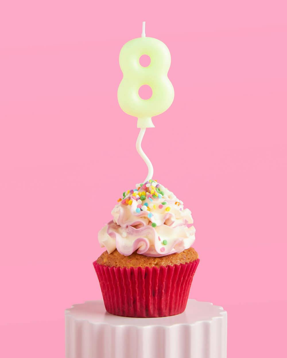 #8 Birth-YAY Candle - pastel bubble candle
