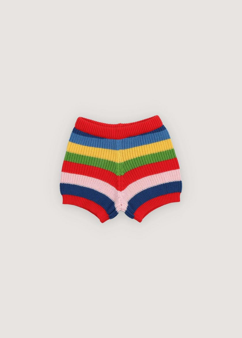Canela Short Tulip Red Multicolor Stripes