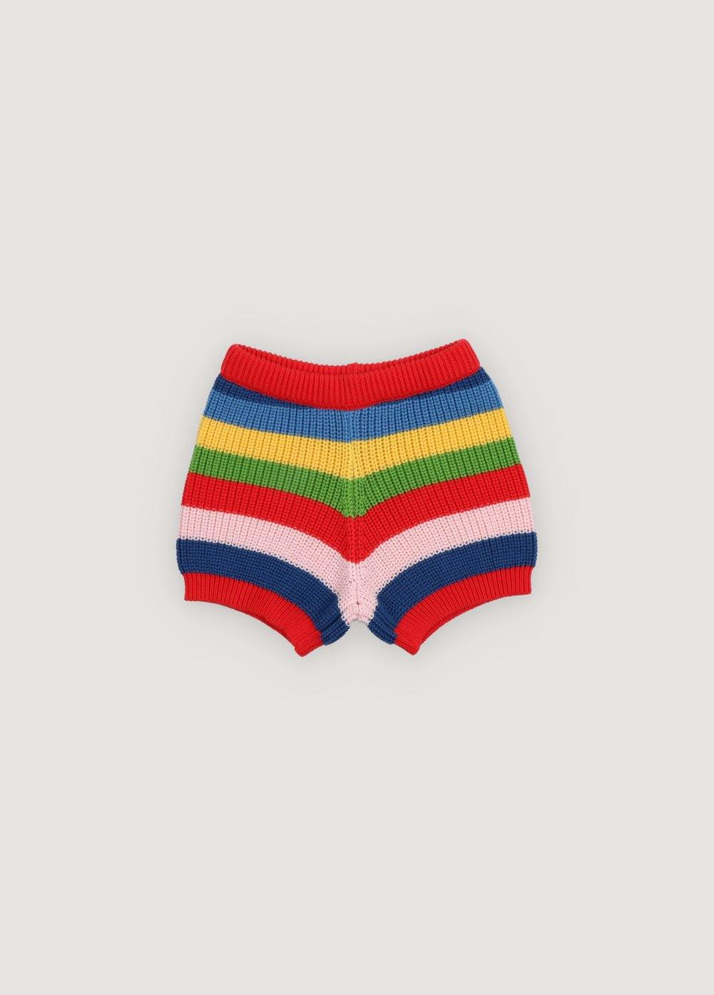 Canela Short Tulip Red Multicolor Stripes