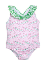Ruffled One Piece Swimsuit - Pink Alligator Alley