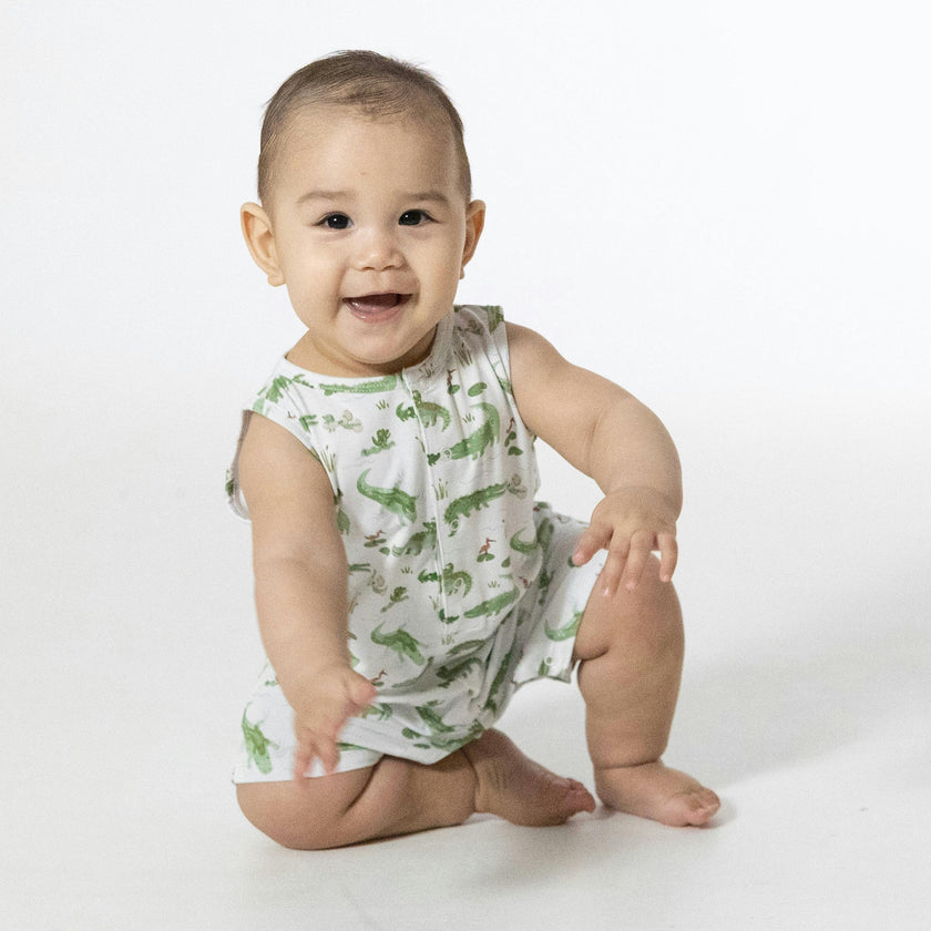 Crayon Alligators - Sleeveless Shortie Romper