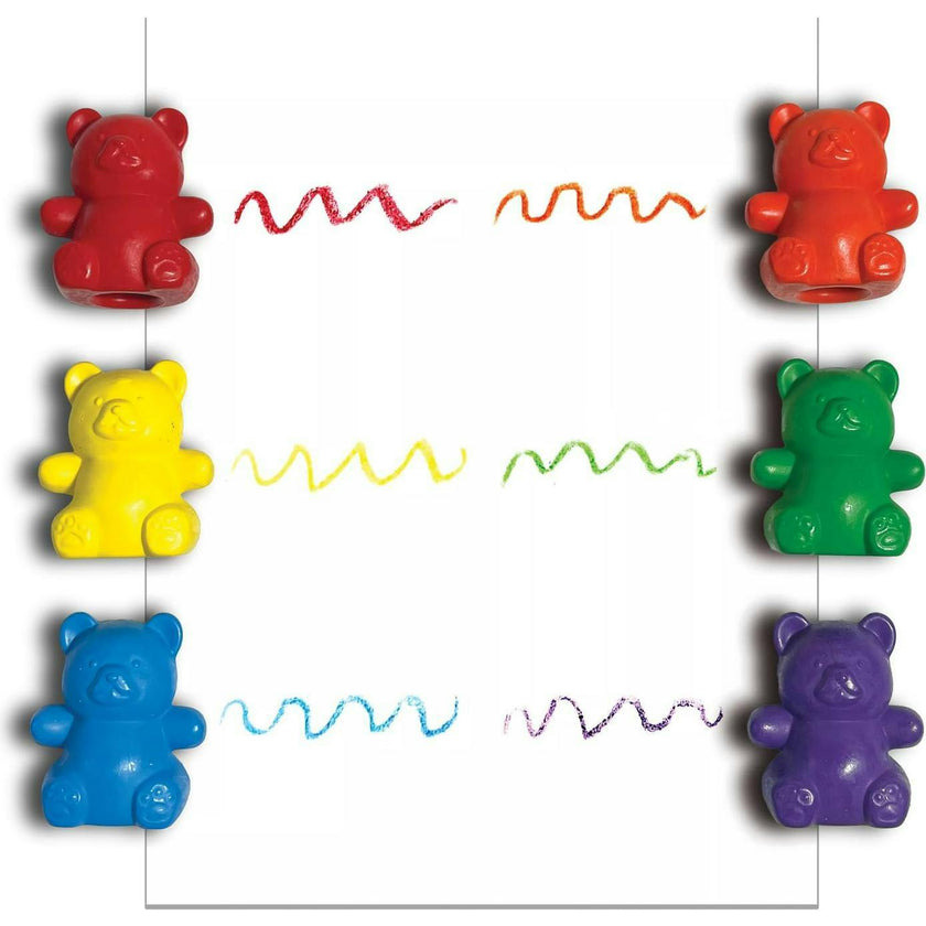 Cuddly Cubs Bear Finger Crayons - Set of 6