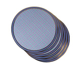 Packed Party Circus Soiree Round Paper Placemats 10ct - Gold Foil Purple Teal Blue Plaid 15 Inch Placemats for Circus Birthday Tables